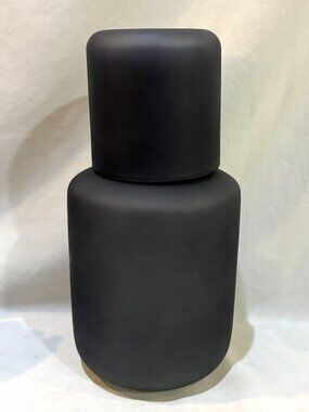 Frosted Satin Glass Bedside Nightstand Carafe by Haven